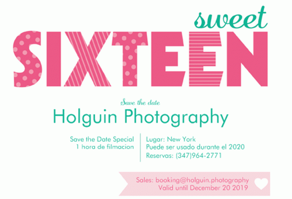 Save the date para Quinceaneras y Sweet Sixteen